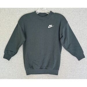 NEW! Nike Kids Sweatshirt Youth XS Crewneck Green Pullover Swoosh Logo MSRP $40